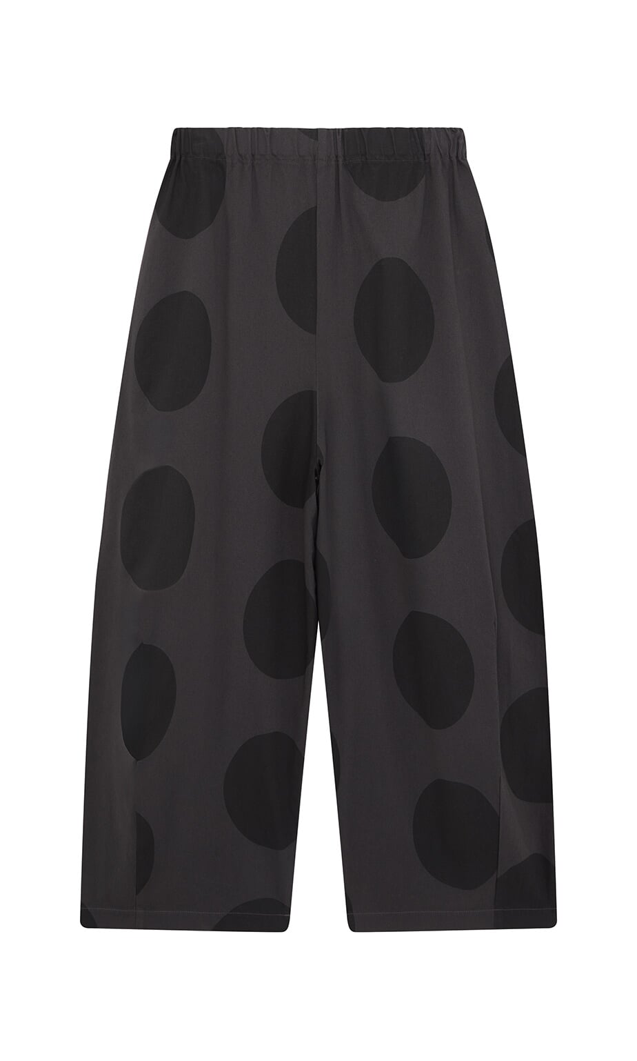Plümo- Easy Point Pants: Wide-leg cotton-canvas with an elastic waist and large polka dots, handcrafted in Italy.