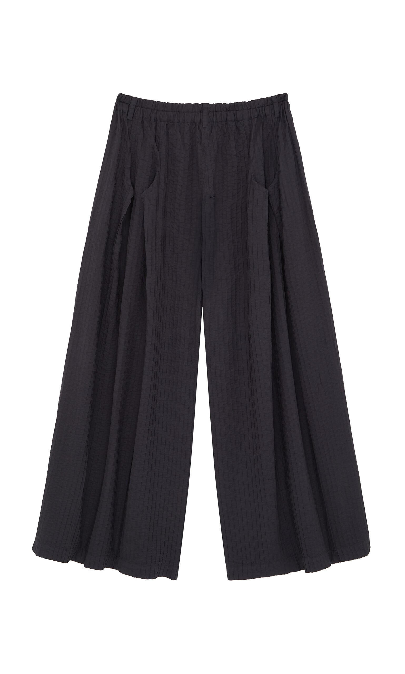 Japanese Wide-Leg Pants with Sculptural Pleats – Plümo Ltd