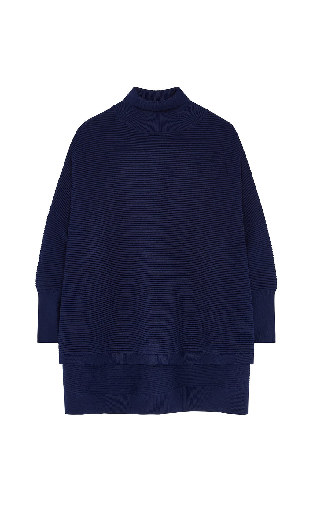 Plümo- Jack Rollneck - Navy, one size, super soft yarn, shown flat on a white background.