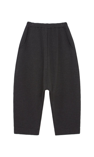 Plümo  Asker Grey Pants: loose-fit track pant with side pockets and a relaxed, dropped-crotch silhouette.