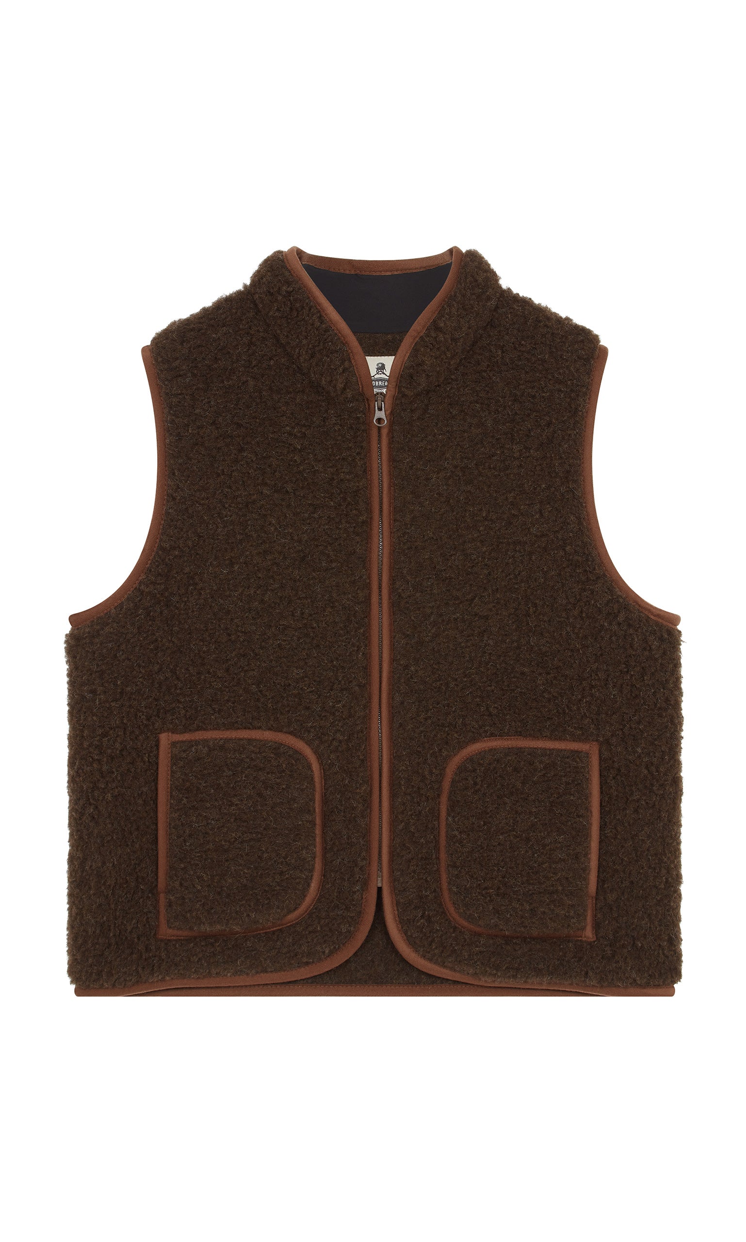 Dark Brown Irish Wool Gilet with Roomy Patch Pockets – Plümo Ltd