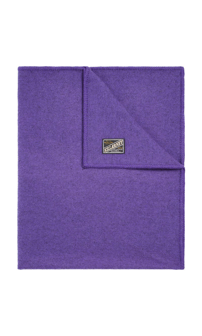 Plümo  Violet Kilkenny Blanket folded neatly with the Kilkenny label visible on one corner.