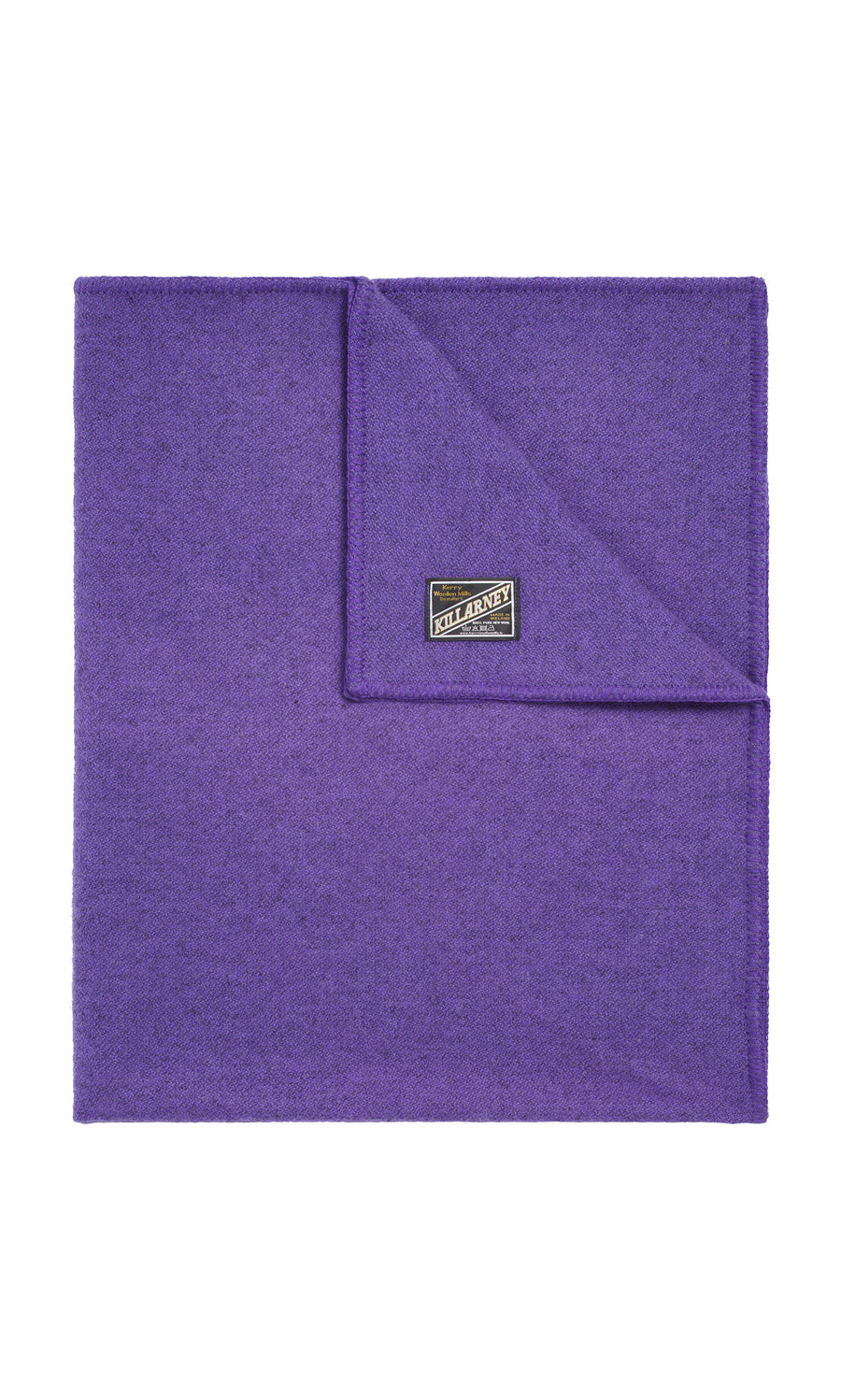 Plümo  Violet Kilkenny Blanket folded neatly with the Kilkenny label visible on one corner.