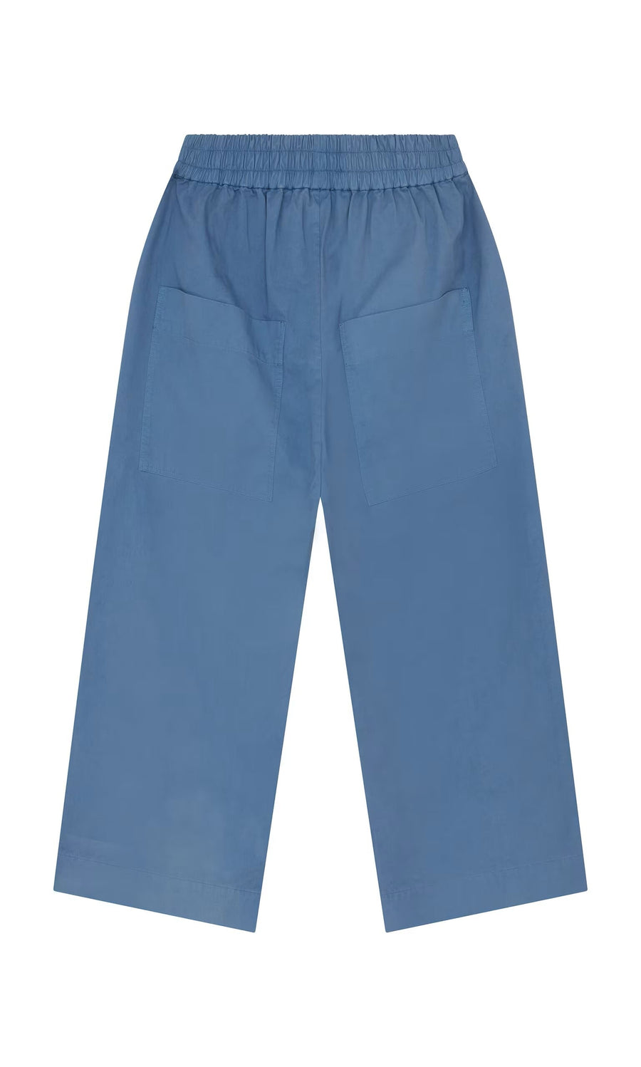 Plümo- Cromer Pants French Blue - Seconds: relaxed fit cotton trousers with elastic waistband and two large back pockets.