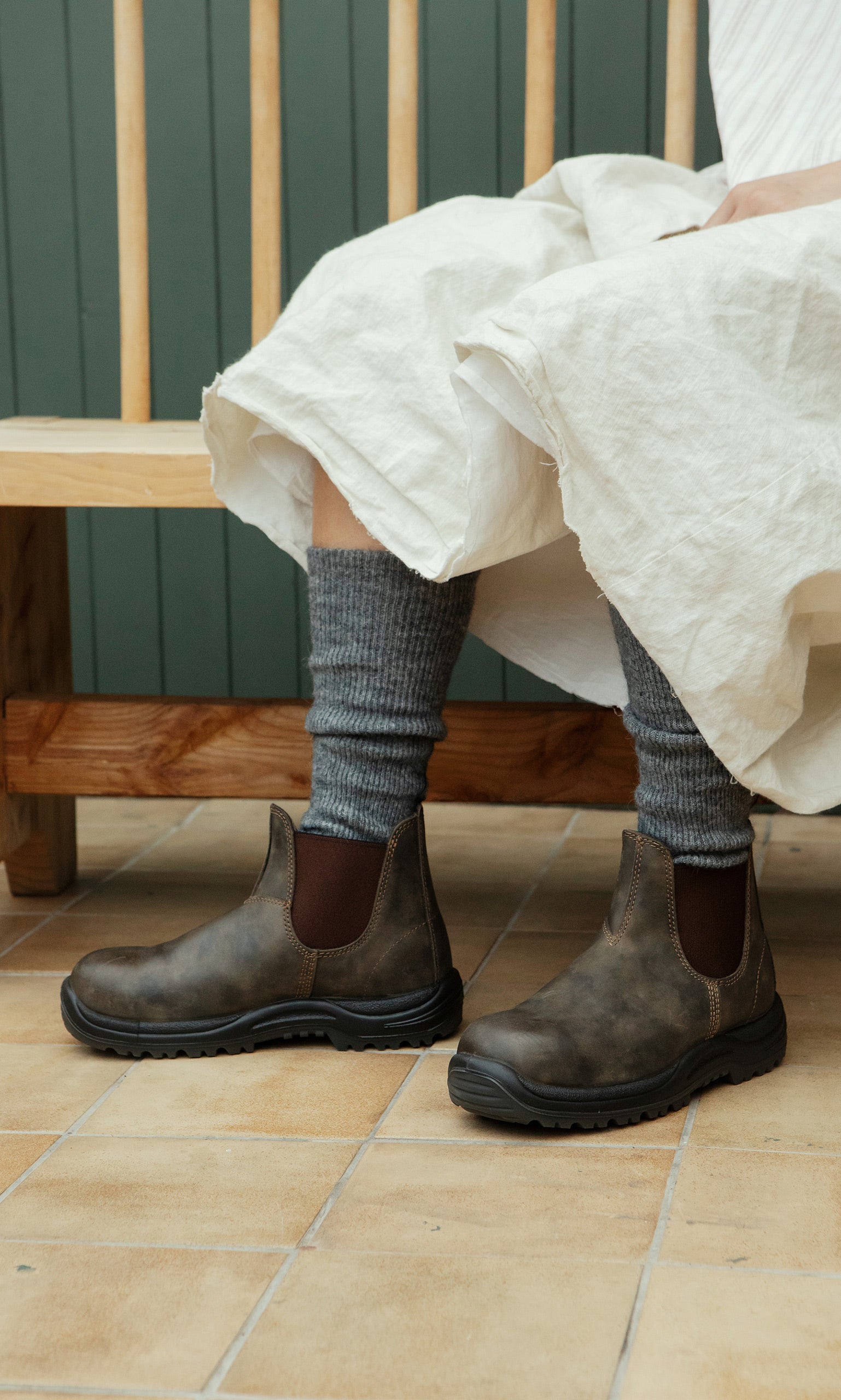 Russet Brown Nubuck Ankle Boots with Chunky Soles – Plümo Ltd