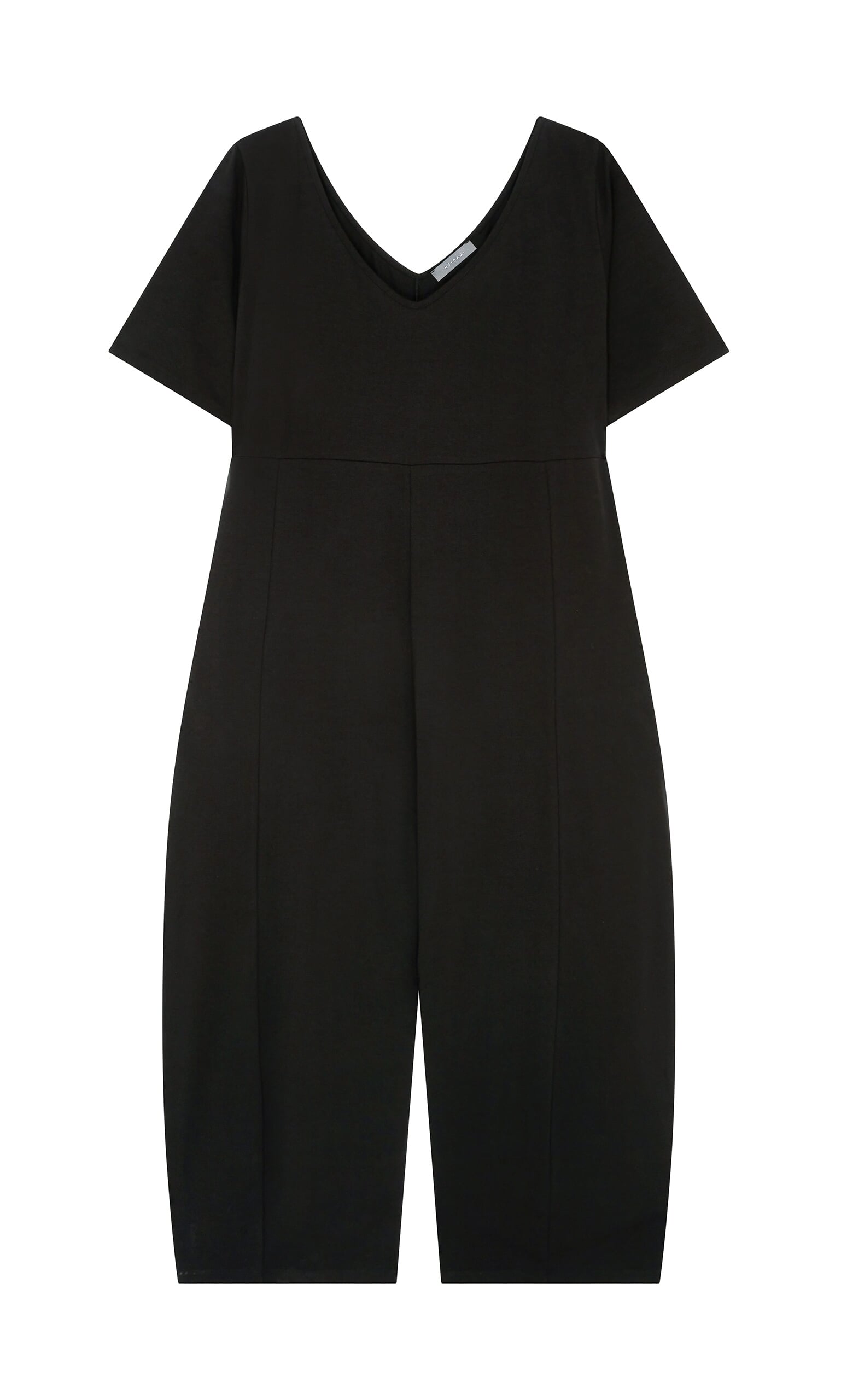 Black Soft Jersey Jumpsuit in Cotton – Plümo Ltd