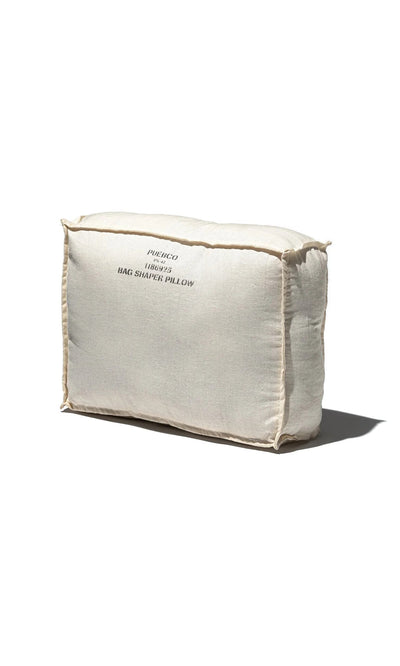 Plümo- An off-white Handbag Shaper Pillow - Rectangle is shown on a white background with a shadow.