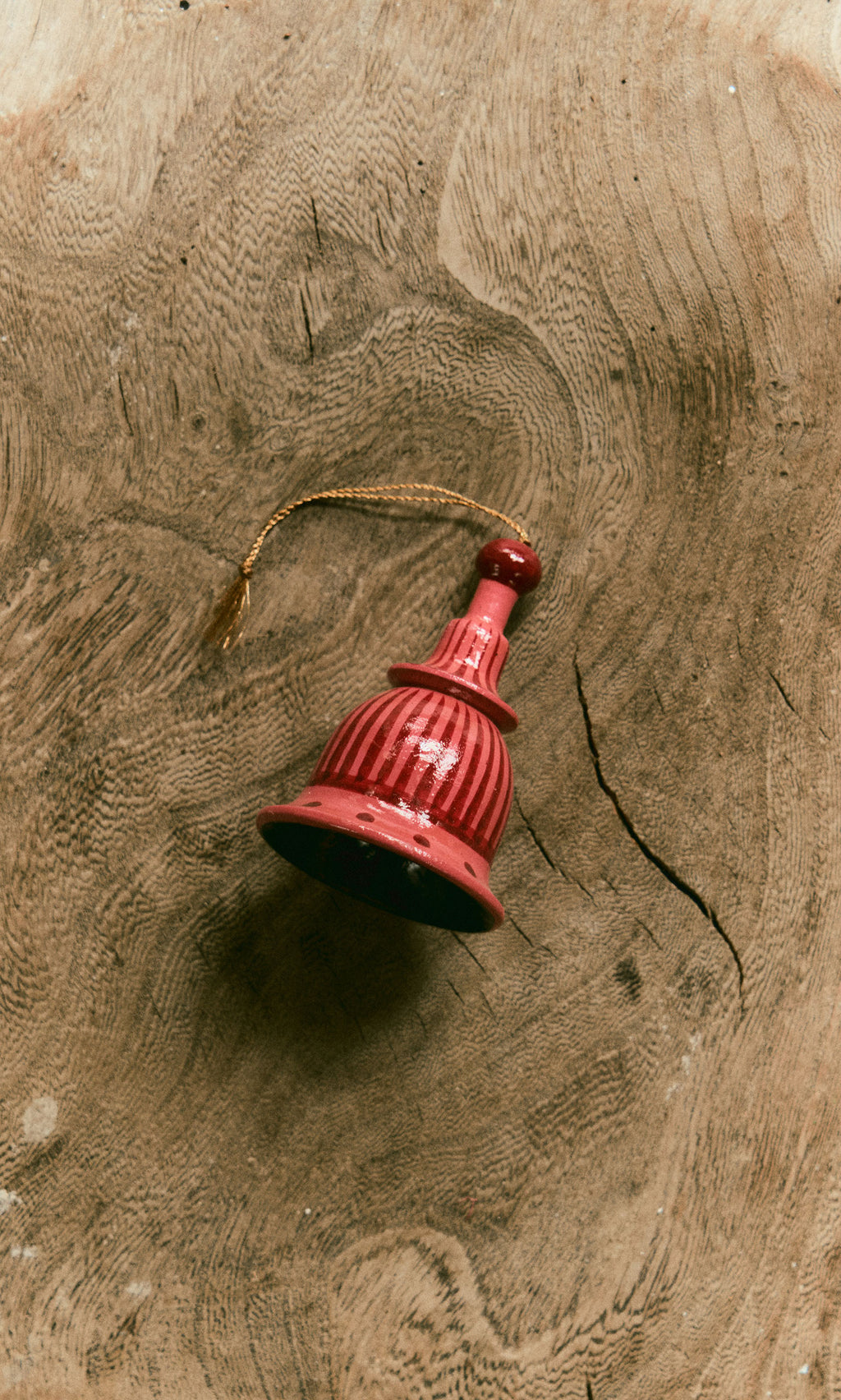 Rich Red Papier-Mâché Bell Ornaments – Plümo Ltd