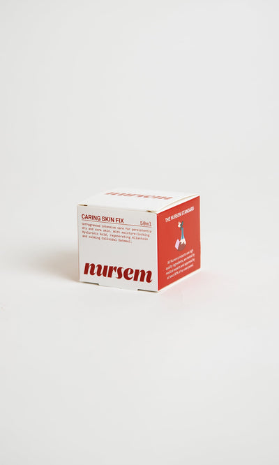 Plümo- A box of Nursem Caring Skin Fix cream with natural ingredients, shown on a plain white background.