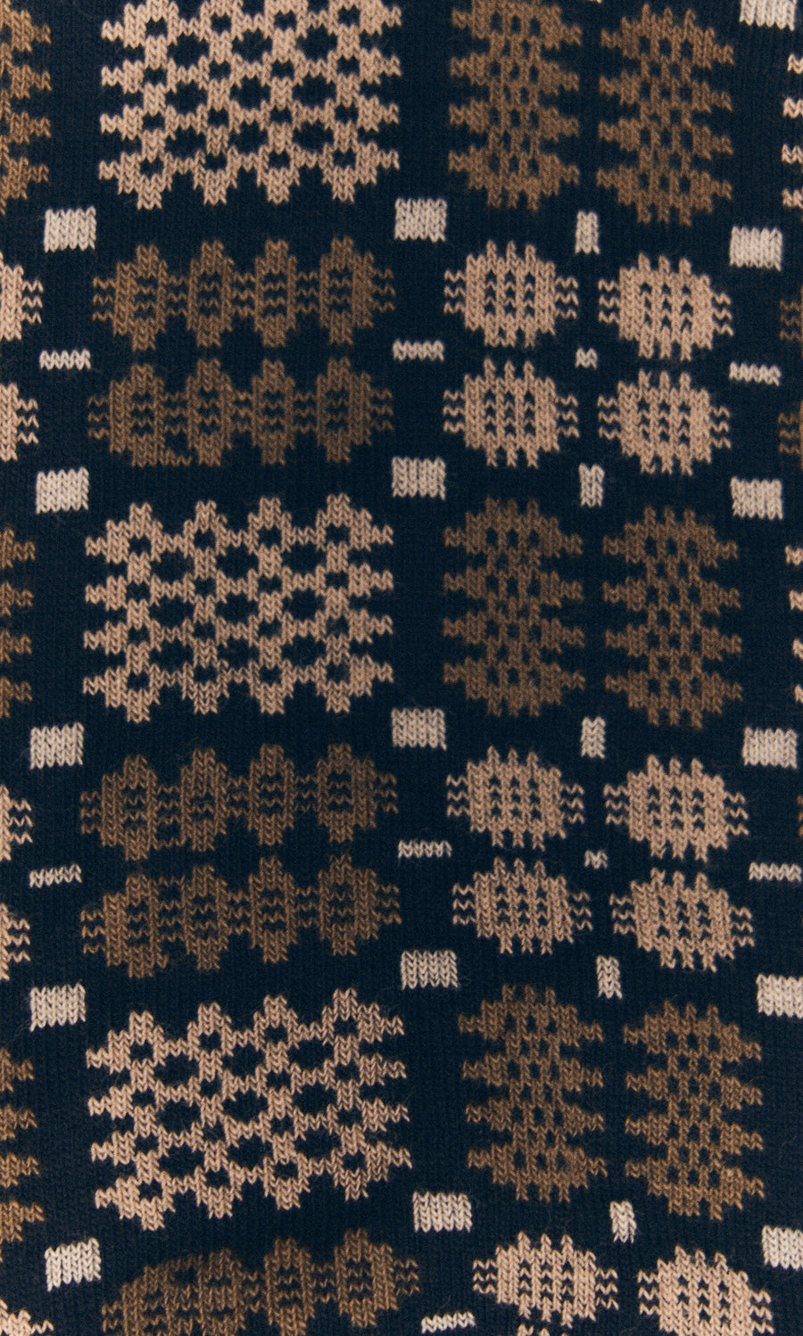 Plümo  Italian-spun cotton with brown and beige geometric design. Perfect for daily wear—Welsh Socks - Soot.
