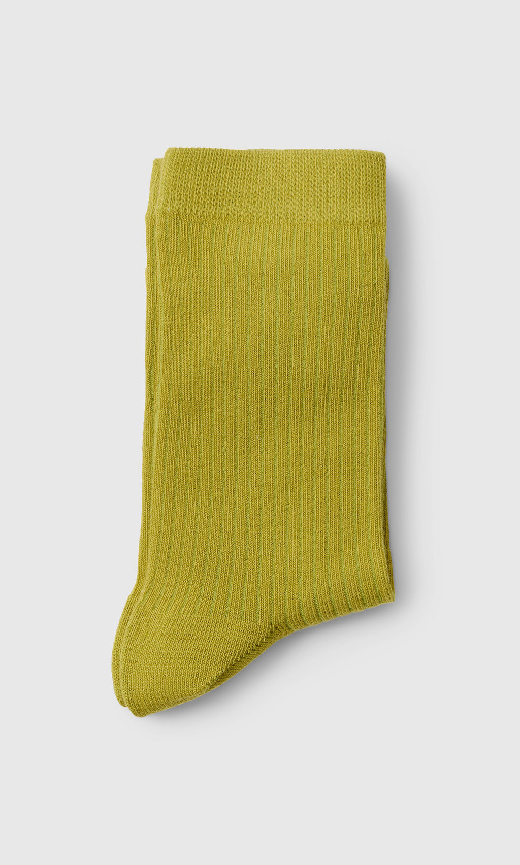 Plümo  A single folded Bright Green Sock is shown on a plain light gray background.