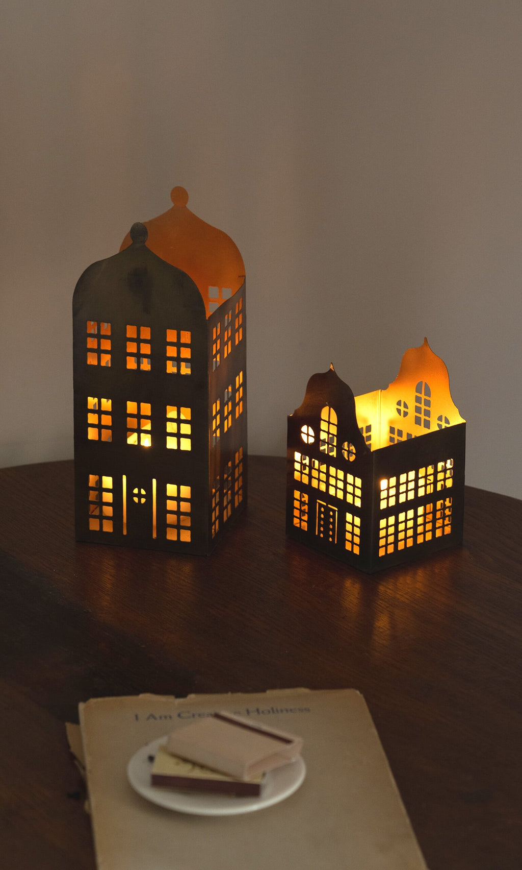 Cut-iron Candle Holder Shaped Like a Little Townhouse – Plümo Ltd