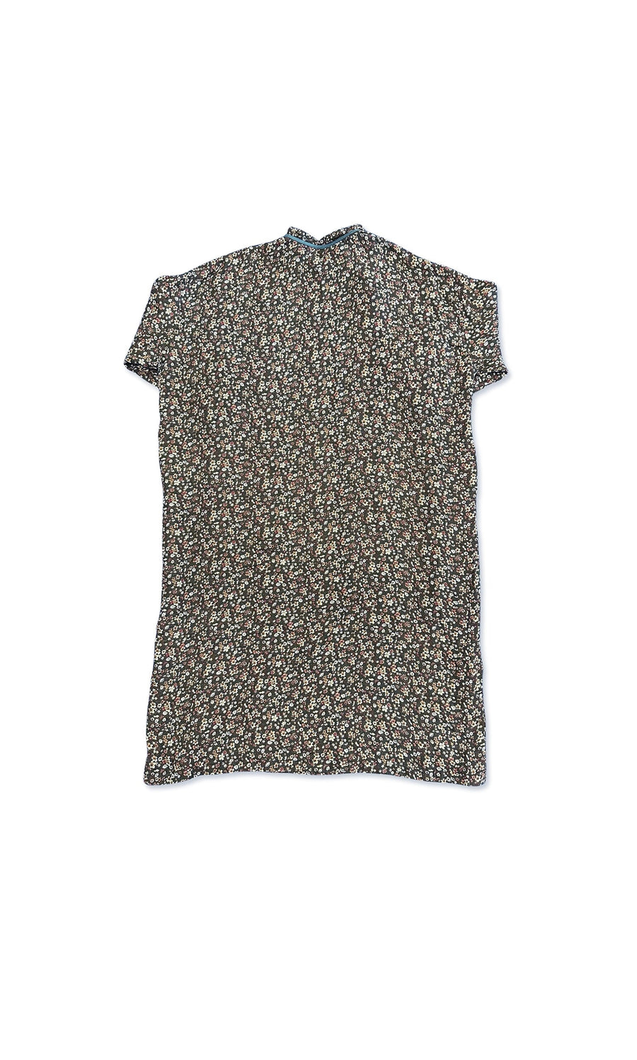 Plümo- Fumi Floral Dress with allover small floral print, shown laid flat on a white background.